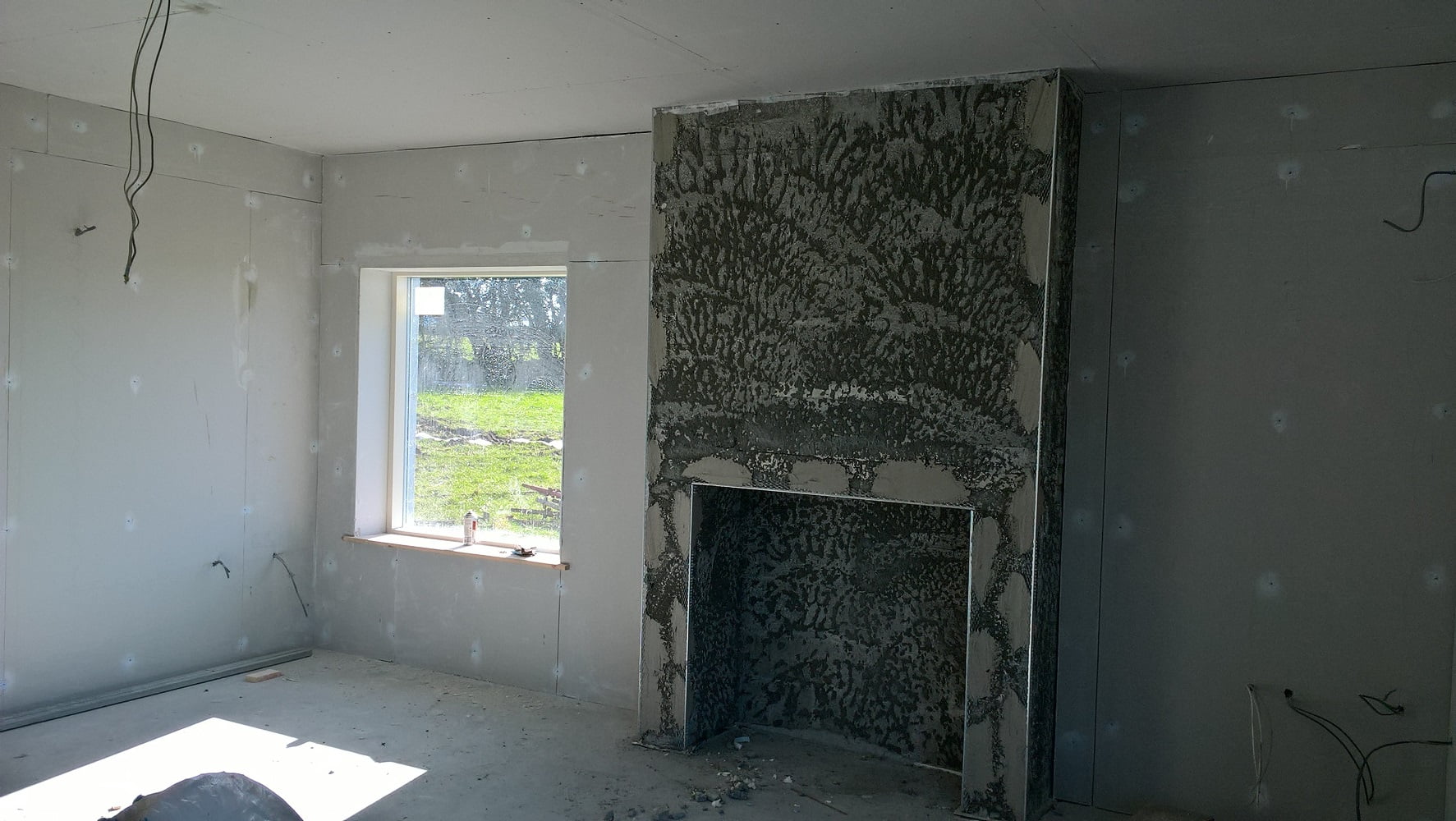 Preparing a Fireplace and Room for Plastering