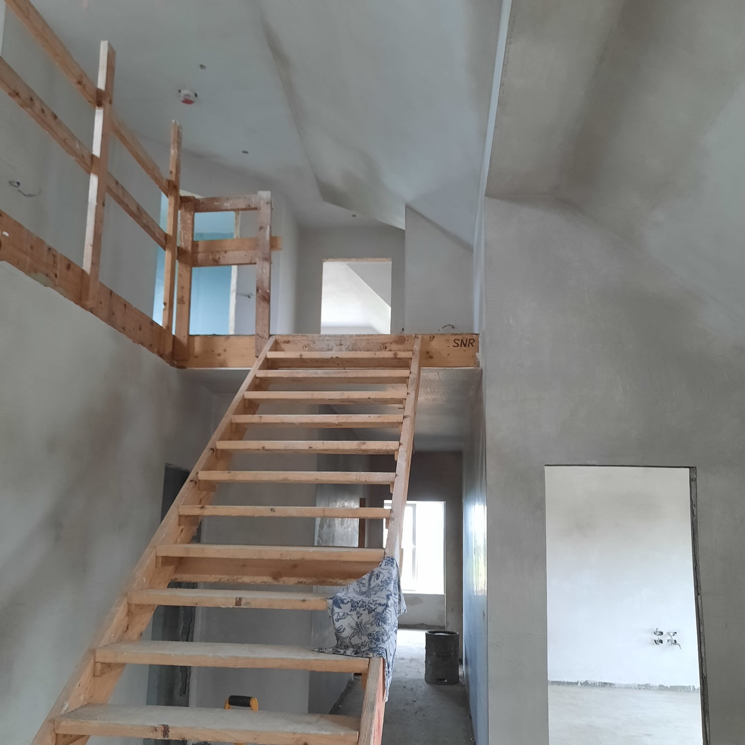 Internal plastering - Double height hallway